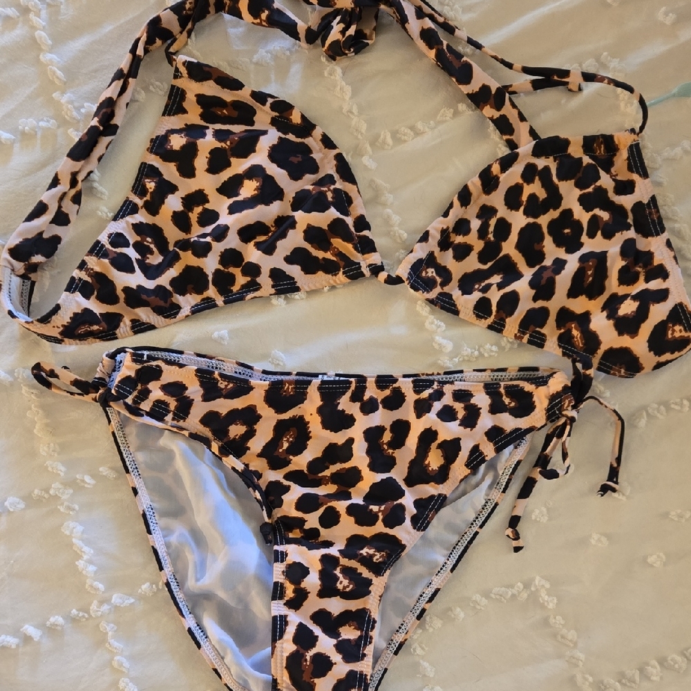 Leopard Print Kids One Piece Swimsuit